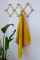 Ręcznik bawełniany z wafla - żółty
