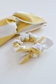  Opaska jersey bawełniany TWIST -  paski żółte / białe