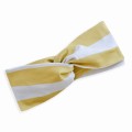  Opaska jersey bawełniany TWIST -  paski żółte / białe