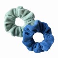 Zestaw gumek materiałowych - frotte mięta, niebieski