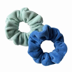 Zestaw gumek materiałowych - frotte mięta, niebieski