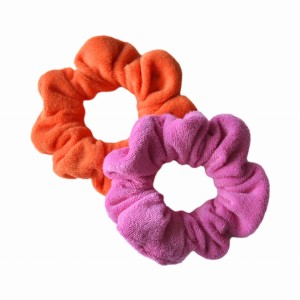 Zestaw gumek materiałowych -frotte pomarańcz, róż