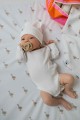 Rożek niemowlęcy bawełna PREMIUM - gąski na białym tle